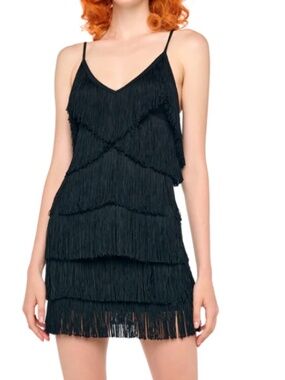 NORMA KAMALI FRINGE DRESS